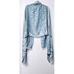 AVOLTO Light Blue Made In Italy Large Rectangular Scarf Shawl NWT $120